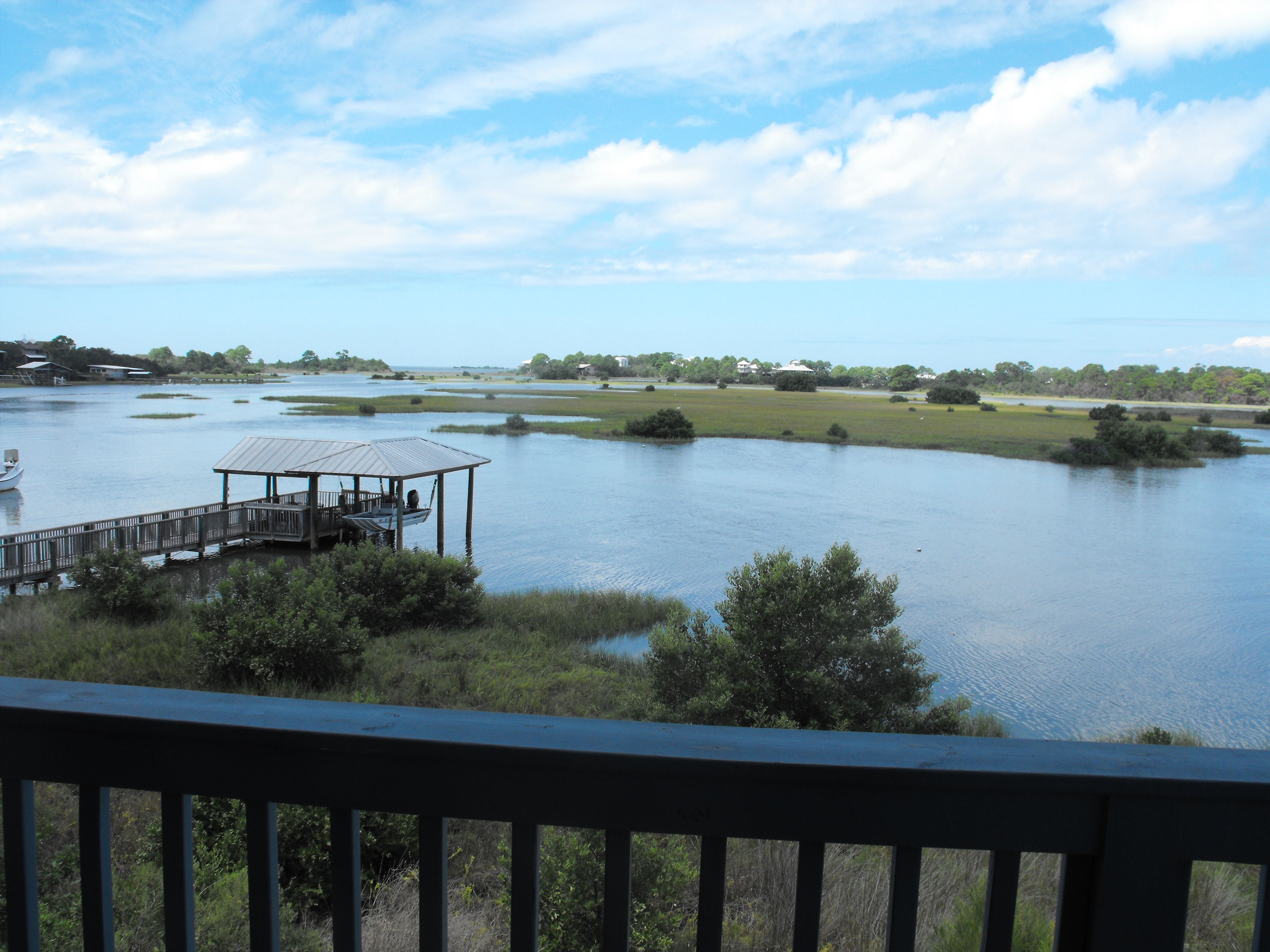 One of the porch views at Solano House